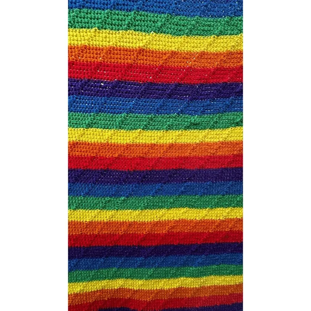Handmade rainbow striped